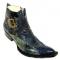 Pecos Bill  "Edge" Navy Blue Crocodile/Ostrich Pointed Toe Boots